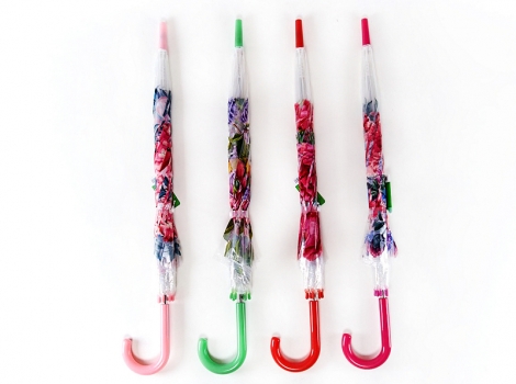 Прозрачный зонтик с цветами