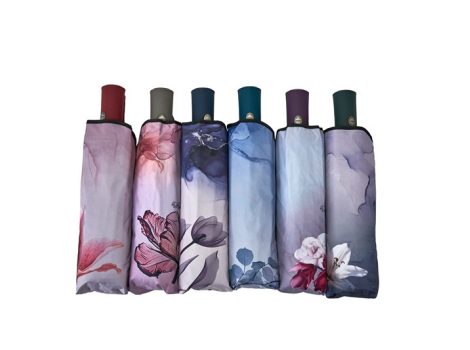 Зонт-автомат с цветами под куполом 16 спиц