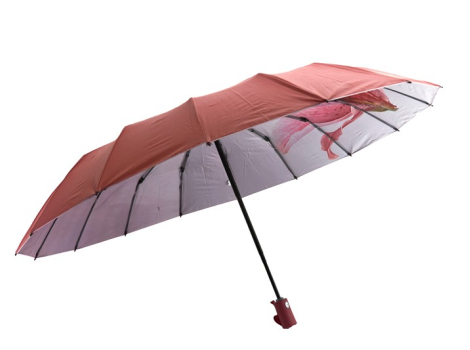 Зонт-автомат с цветами под куполом 16 спиц