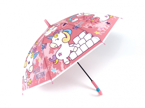 Зонтик для детей с единорогами