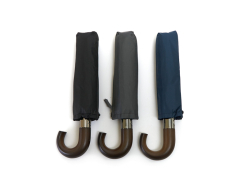 Премиальный зонт с деревянной ручкой крюк