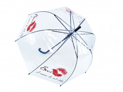 Женский прозрачный зонт-колокол