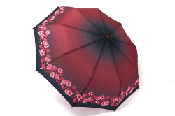 Женский зонт-полуавтомат с цветами по краю купола SUSINO 3097