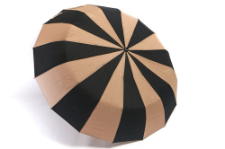 Однотонный женский зонт с черным сектором 16 спиц