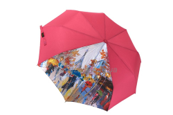 Женский зонт-автомат с пейзажами SUSINO